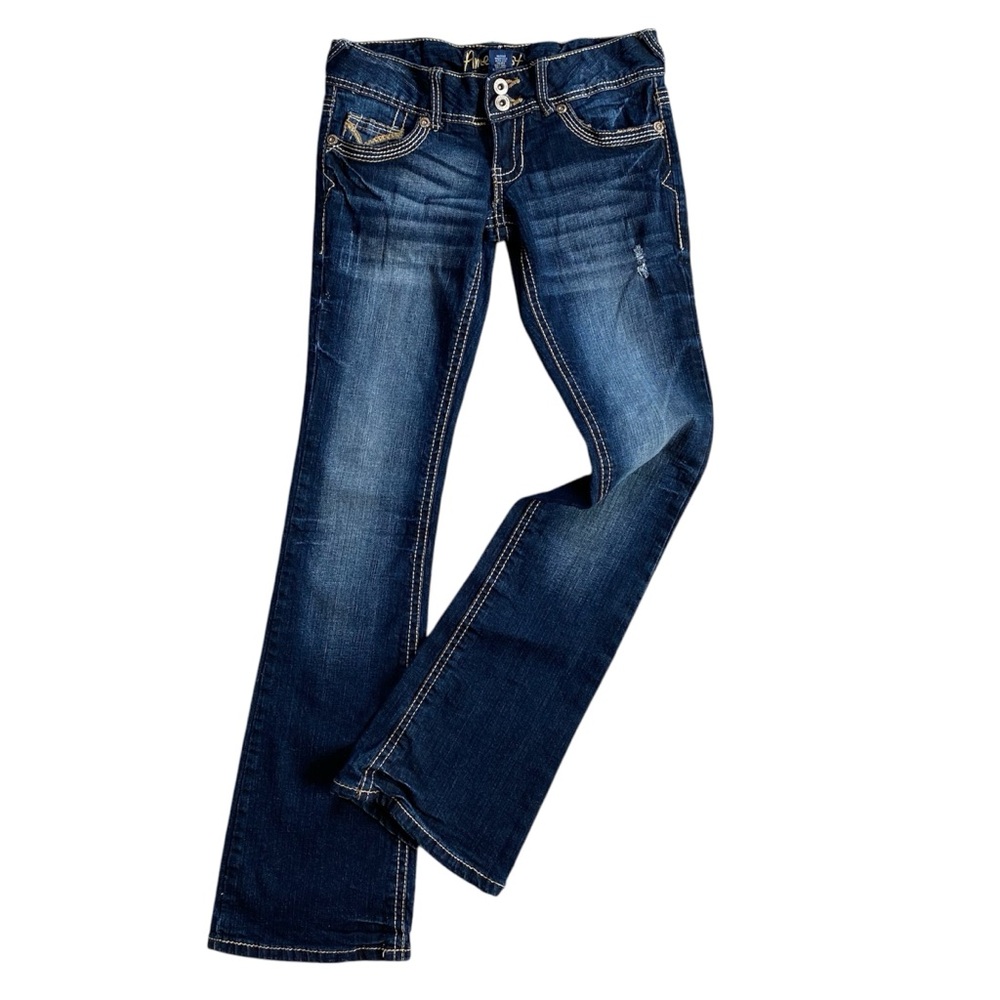 ❌SOLD🏷️Vintage Y2K Amethyst Low Rise Bootcut Jeans Size 0 - Picture 1 of 8